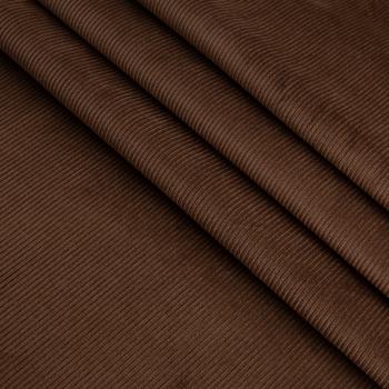 Вельвет стрейч 008-20779 корица однотонный