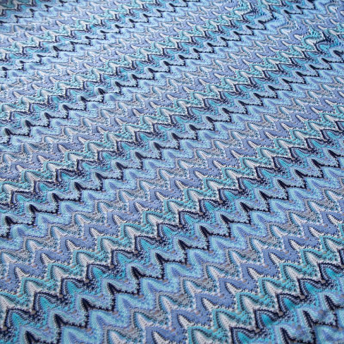 Трикотаж ажурный Missoni 056-20086 голубой мультиколор