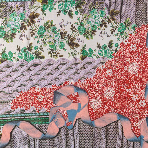 Шифон 068-08402 пыльно-лавандовый принтованный