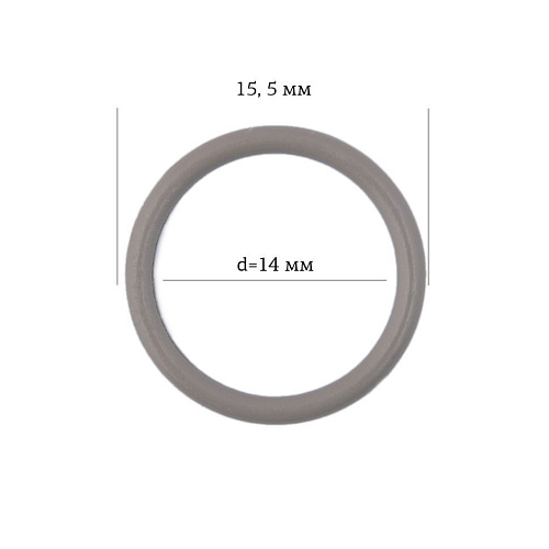 Кольцо для бюстгальтера ARTA.F 14 мм металл 2 шт 2831-1645 шиншилла 