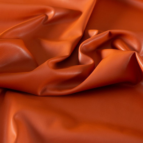 Экокожа-замша стрейч 070-19905 рыжий однотонный