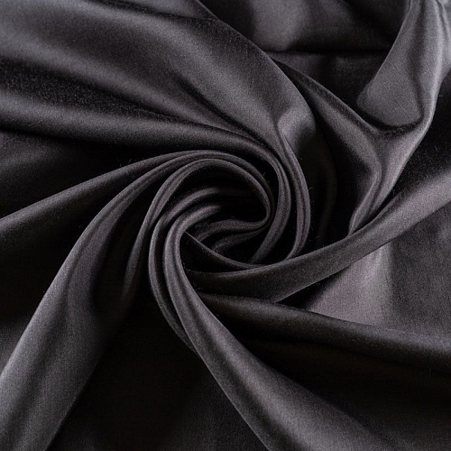 Шелк натуральный К15-1080 черный однотонный