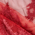Гипюр К03-555 багрово-красный
