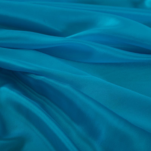 Перл шифон 068-19407 голубой однотонный