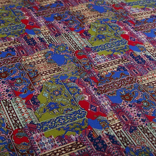 Шерсть стрейч плательная Etro 066-19114 синий мультиколор