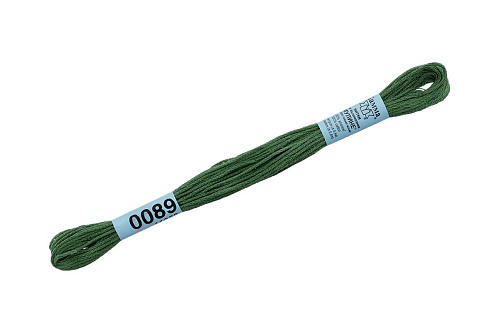 Нитки для вышивания Gamma мулине 8 м 0089 серо-зеленый