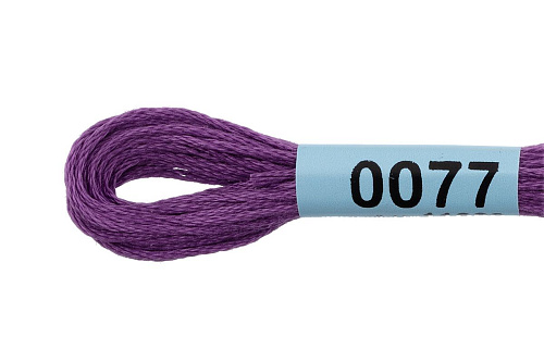 Нитки для вышивания Gamma мулине 8 м 0077 сиреневый