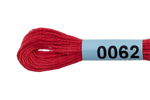 Нитки для вышивания Gamma мулине 8 м 0062 красный