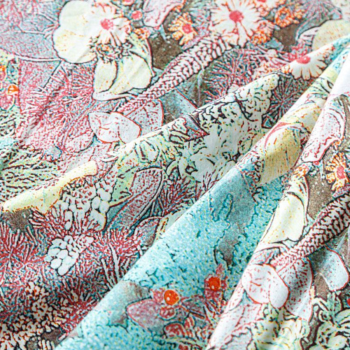 Сатин 063-07907 светло-сиреневый принтованный